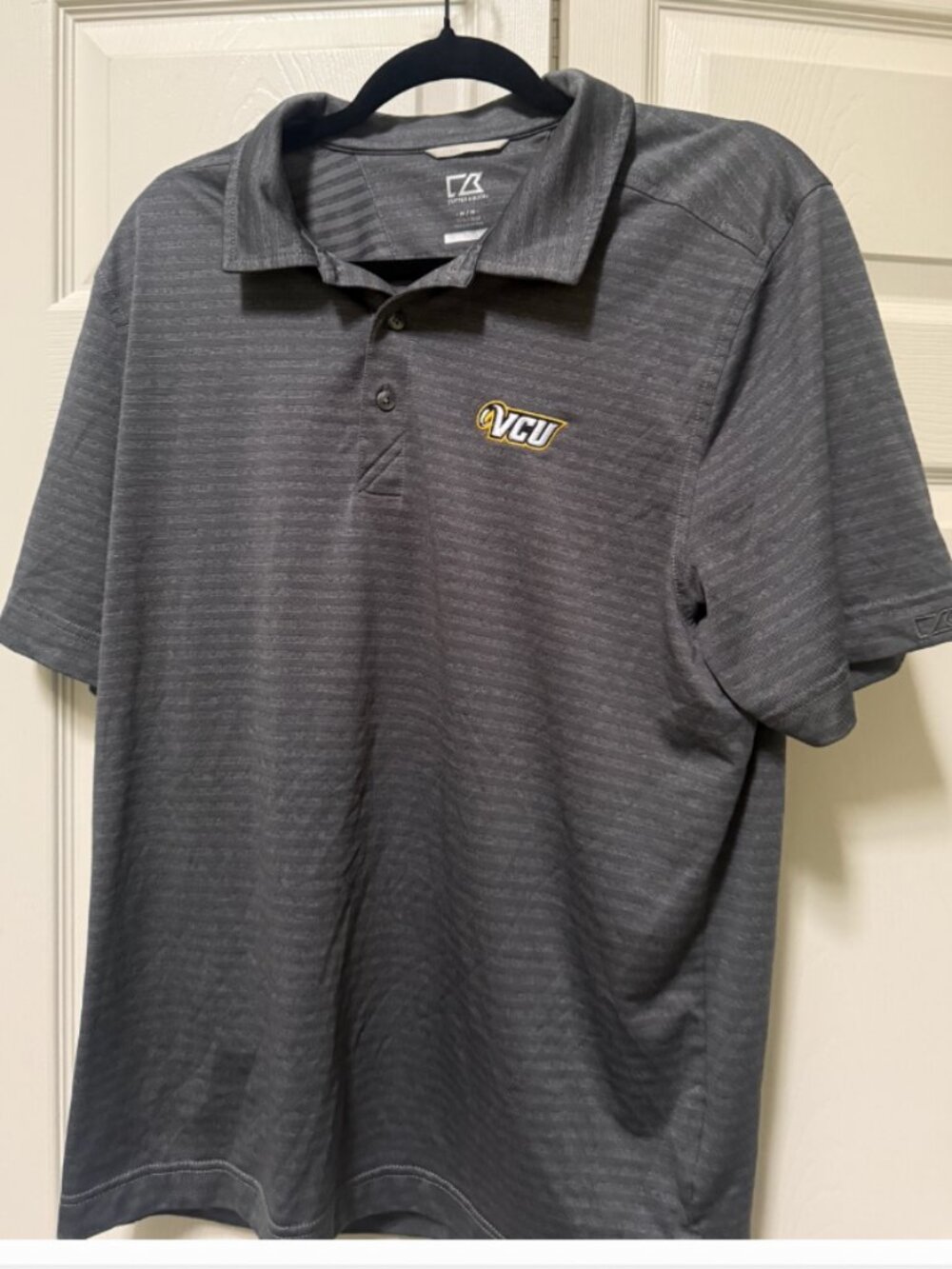 VCU Rams Cutter & Buck CB DryTec Gray Polo Men's M